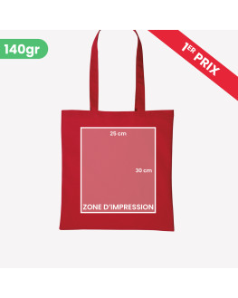 cheap custom red tote bag