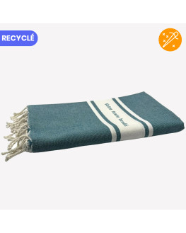 fouta bleu personnalisée