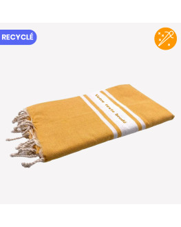 fouta jaune personnalisée