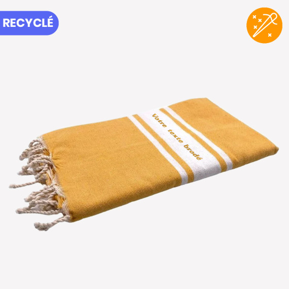 fouta jaune personnalisée