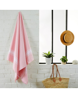 embroidered pink fouta