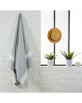 grey beach towel