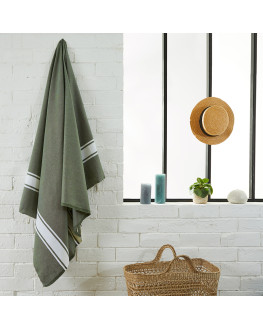 green beach towel